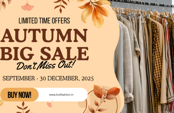 Peach Orange and Brown Illustrative Autumn Big Sale Promotion Banner Landscape